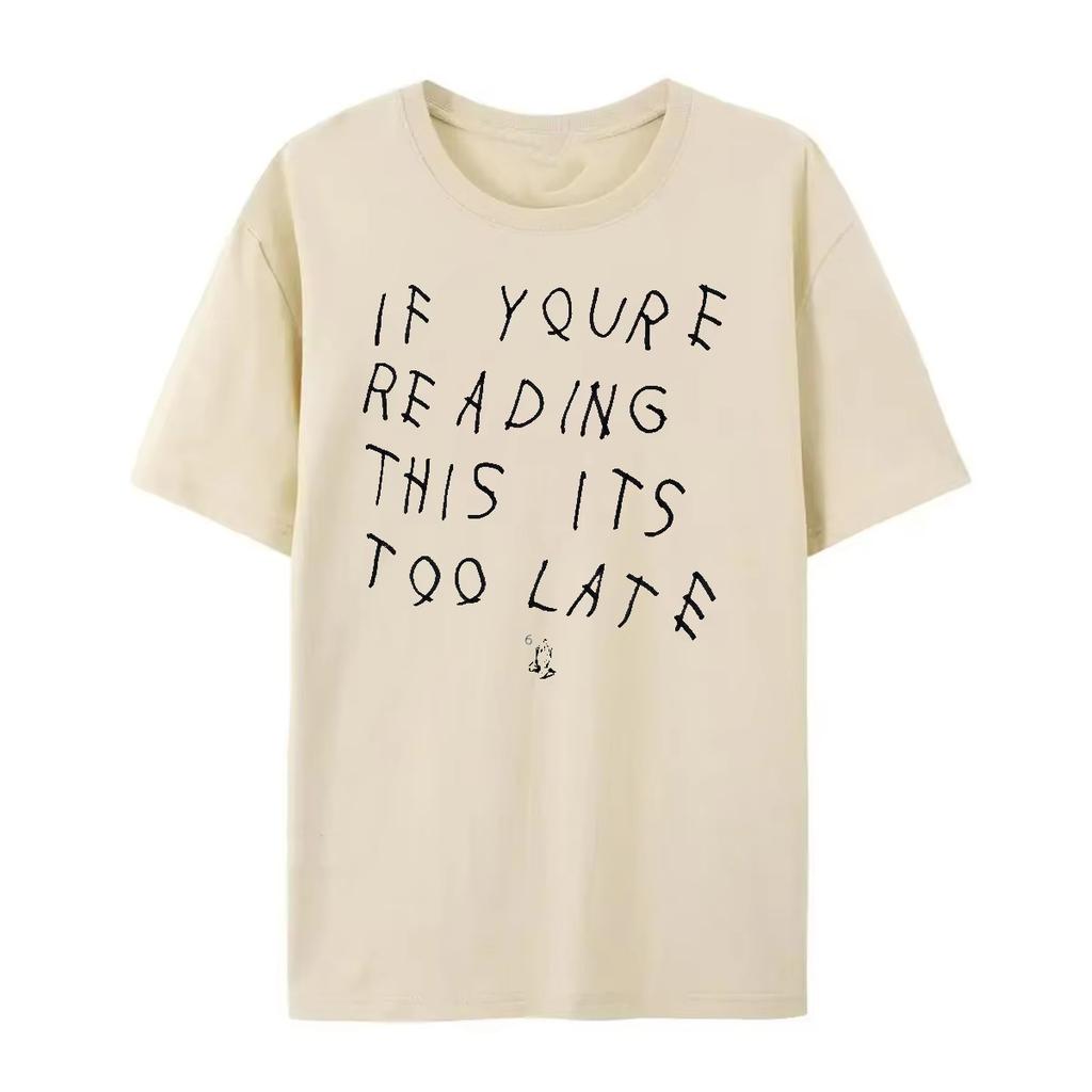 American Casual Retro Pure Cotton Short-sleeved Top Hip-hop T-shirt Casual Short-sleeved Bf Men and Women Couple Pure Cotton Tee