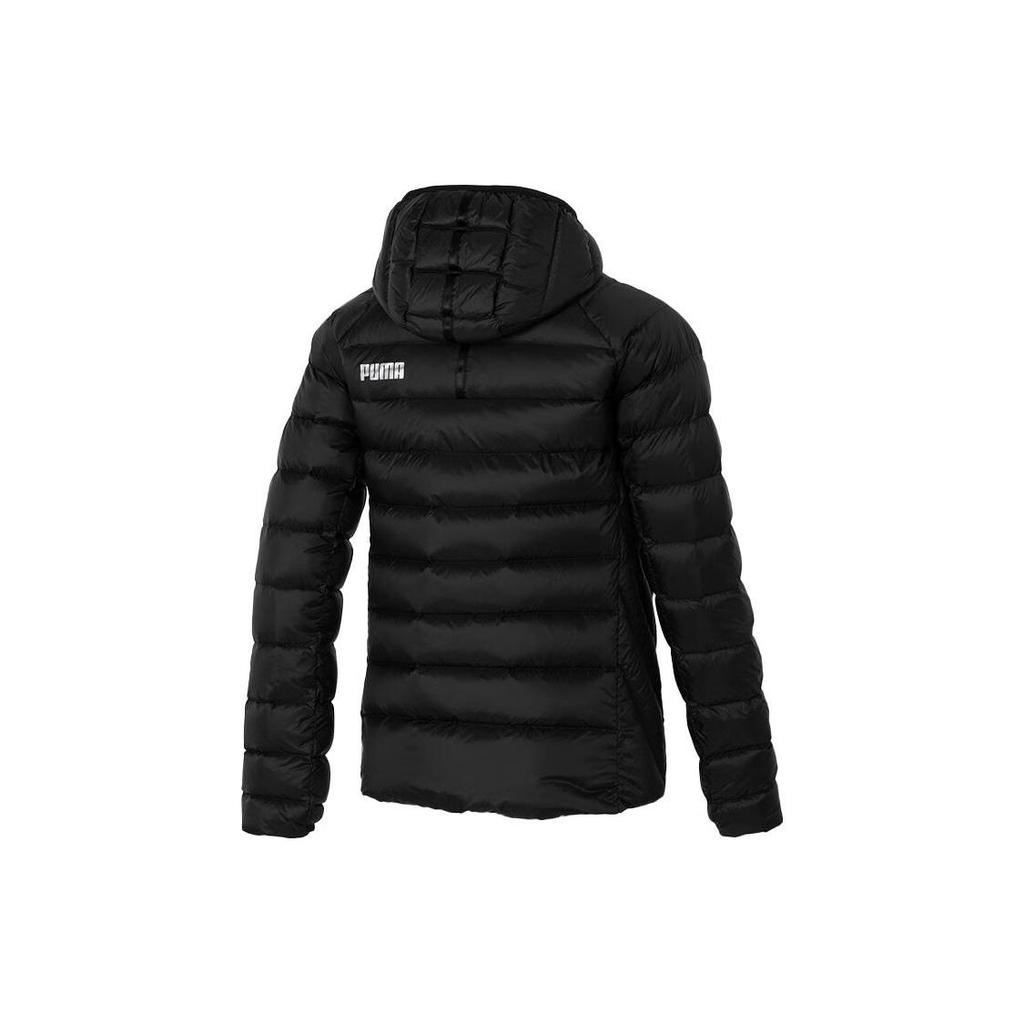 Puma Solid Color Lightweight Warm Breathable Hooded Down Jacket Women Outerwear Black 672283-01