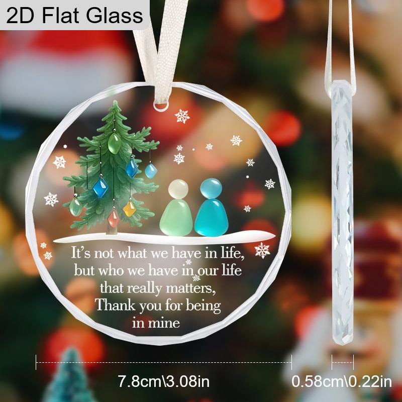 Best Friend Ornaments for Women - Friendship Gifts for Friend Female, BFFs, Besties, Soul Sisters,Christmas Tree Decoration, Friendship Glass Ornament