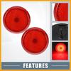 Rear Bumper Reflector Fog Brake Tail Light 81910-02040 8191002040 Red LED for Toyota Corolla 2009-2010 Plastic Red Lens (Set of 2) Replacement