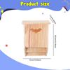 Wooden Bats House Wall Hanging Portable Stable for Tree To Attract Shelter Box Park