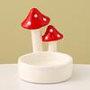 Christmas Ceramics Candle Holder Penguin Xmas Tree Mushroom Tealight Votive Candle Stand Candlestick Table Centerpiece Desktop Decoration