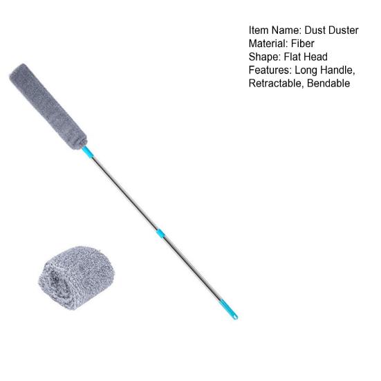 Bendable Duster Lightweight Retractable Microfiber Brush Long-Handled Crack Dust Cleaning Tool Hard-to-reach Areas Cleaner