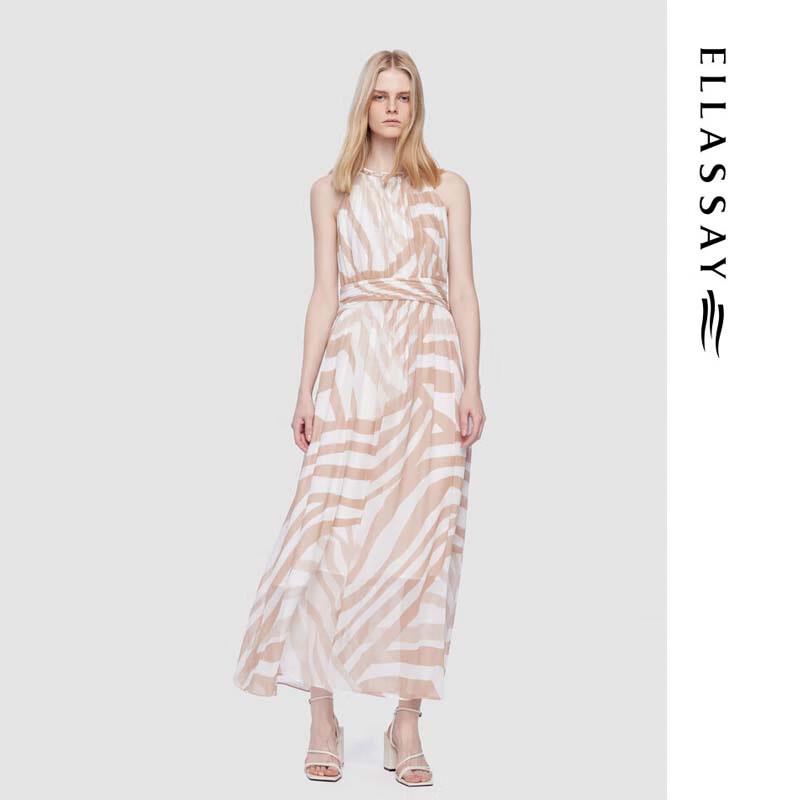 ELLASSAY Halter Neck Elegant Midi Dress