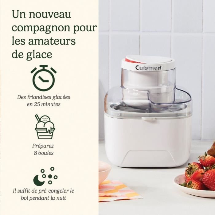 CUISINART Ice Cream Maker - ICEM10E - 12 W - 475 Ml - White