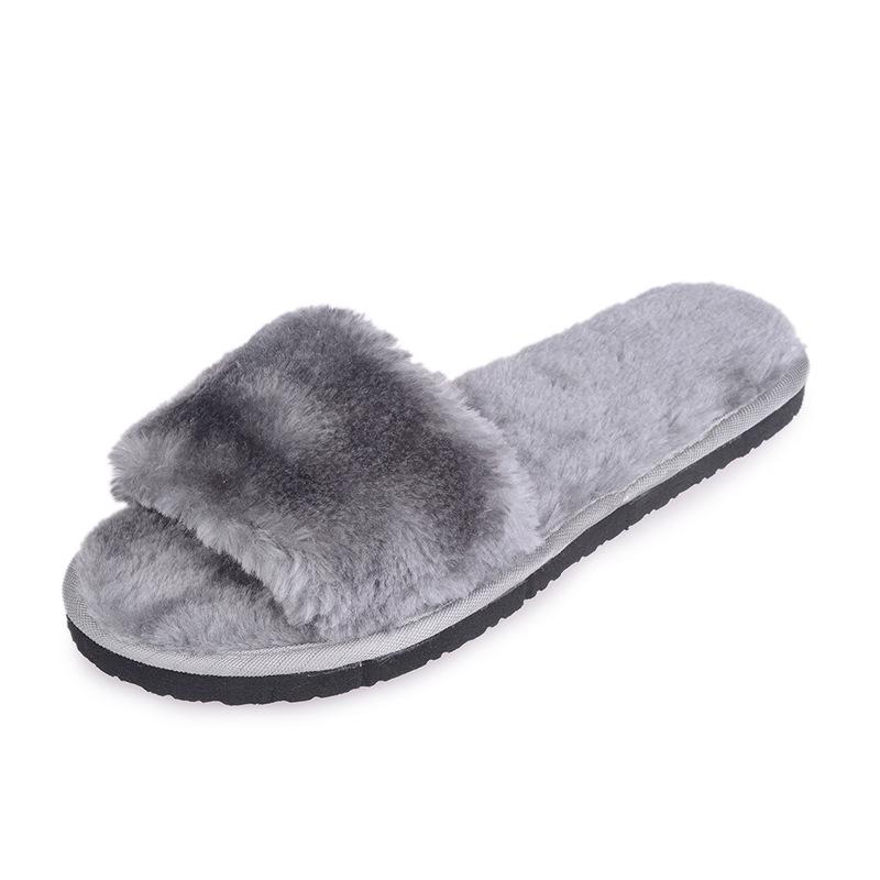 home slippers female open-toed foreign trade cotton slippers female flat bottom soft women's shoes slippers  women shoes