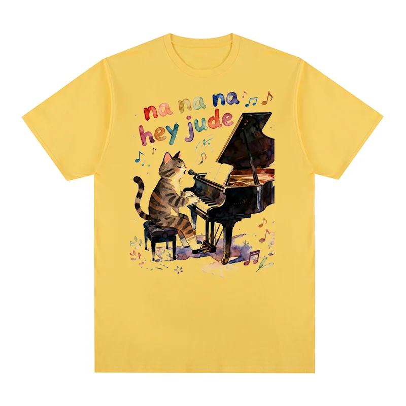 

Hey Jude Cat Na Vintage T-shirt Lennon Cotton Men T Shirt New Tee Tshirt Womens Tops 3XL