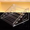Acrylic Risers Display Stands 7 Tiers Large Capacity Clear Acrylic Card Display Stand Stylish Fragrance Shelf Home Organization