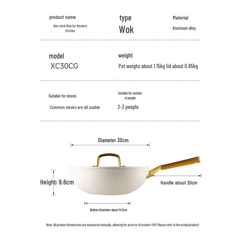 COOKER KING 30cm Titanium Ceramic Non-Stick Wok