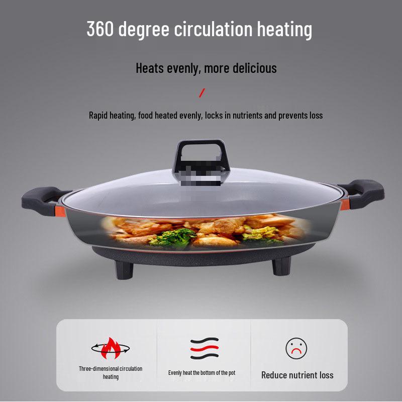 Multi-Function Electric Griddle: Large Non-Stick Deep Commercial Flat Pan