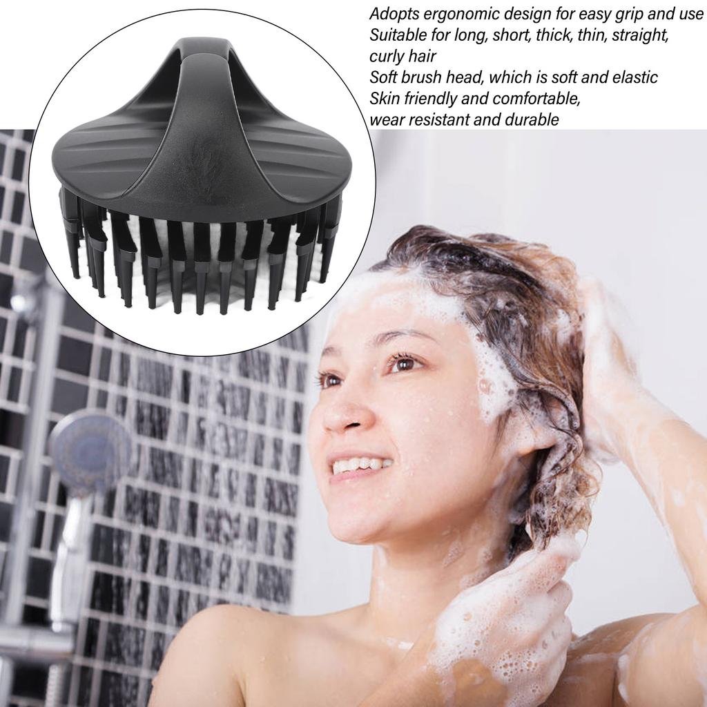 Hair Scalp Massager TPE Soft Bristle Multifunction Shower Scalp Shampoo Scrubber Exfoliator Brush
