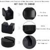 2 Types Jack Stand Pads Adapter 4 Ton Universal Rubber Slotted Frame Rail Pinch Welds Protector For Jack Stand (Black)