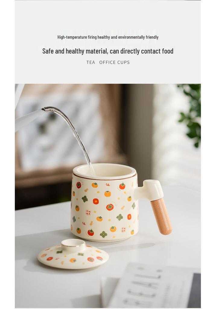 Thousand Li of Mountains and Rivers Ceramic Office Mug - Cultural and Creative Gift for Clients