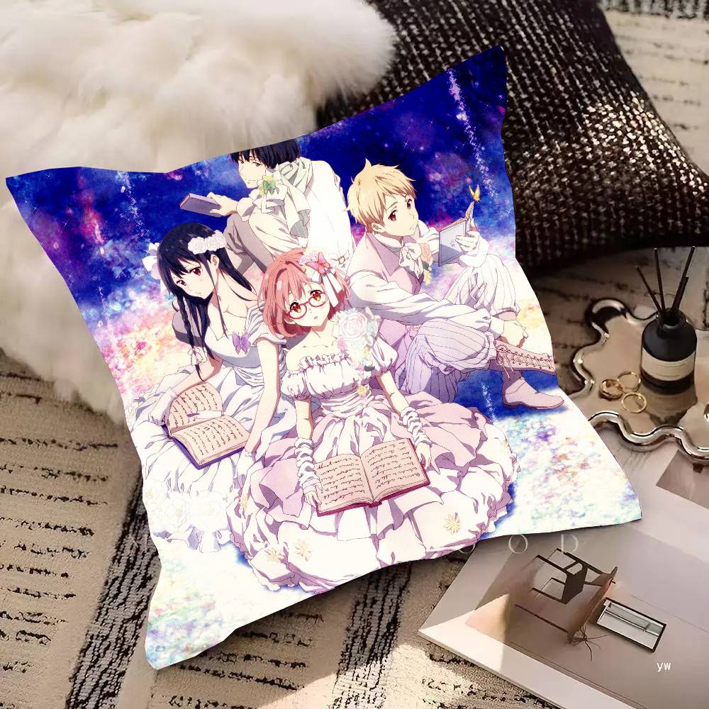 Kyoukai No Kanata Animation Pillow Case Fashion Square Pillowcase Bedroom Sofa Room Ins Decoration Leisure