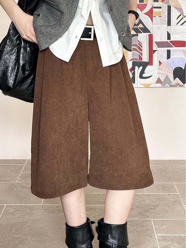 Juzhi 2024 Autumn High-Waist Korean Style Draped Casual Pants 1613