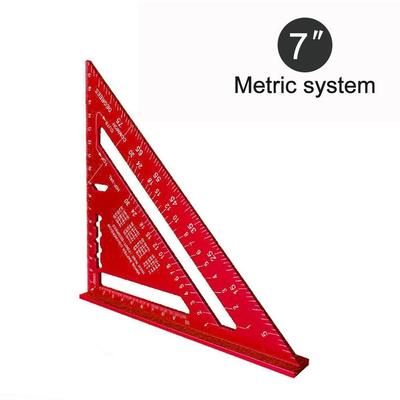 Aluminium Alloy 7Inch Triangle Ruler Inch Metric Angle Ruler Protractor Square Measurement Measurement Tool Precision