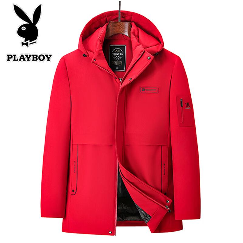 PLAYBOY Men's Winter Hooded Padded Jacket