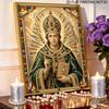 Stretched Frame Pearl Art Kit Religious Saint Portrait DIY Sparkling Bead Canvas Creative Leisure Craft for Home Decoration