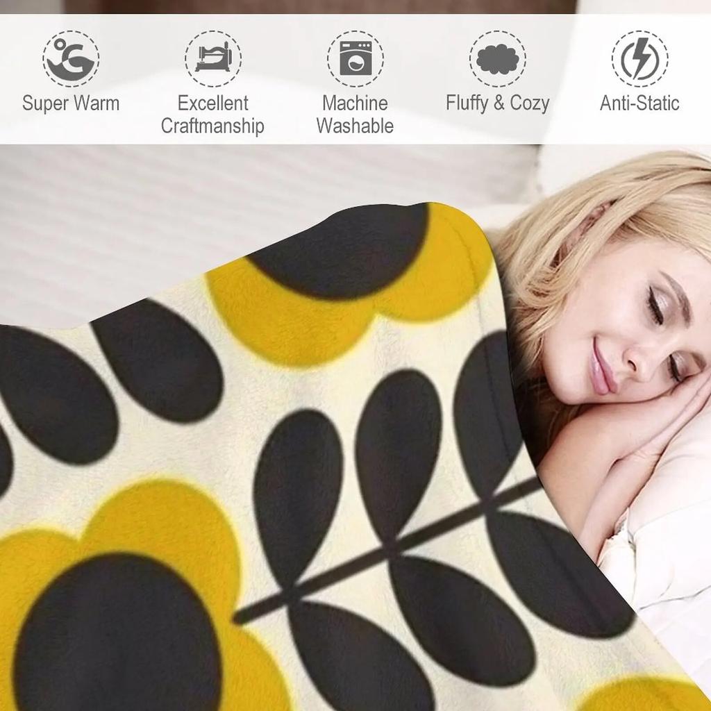 Orla kiely květiny s více stonky, vzor kiely, design orla kiely Deka přehozená luxusní pohovky