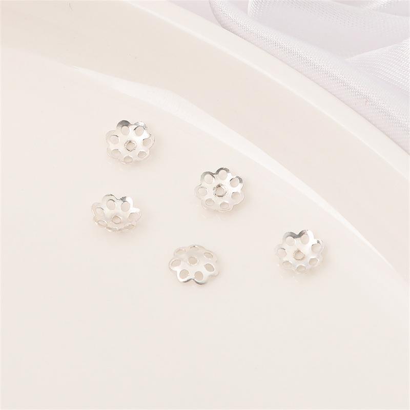 

Браслет-колпачок для цветка из золота 14 карат, ювелирная фурнитура для DIY, с бусинами-разделителями из белого золота 1mm Hole, 10 pcs/pack