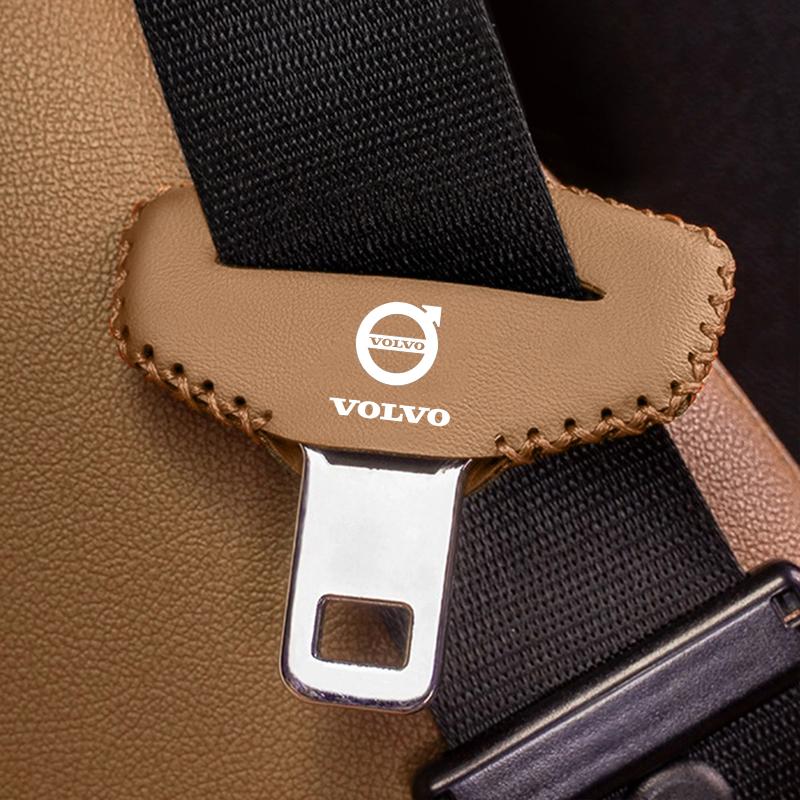 

Universal Car Seat Belt Buckle Clip Cover Leather Case Accessories For Volvo XC40 XC60 V60 V40 XC90 V50 S60 V70 S90 Olestar AWD 1pcs хакі