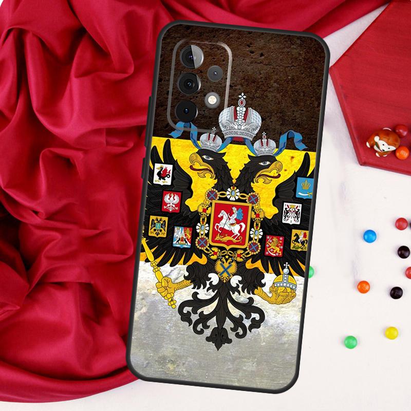 Russia Coat Of Arms Eagle Flag Case For Samsung Galaxy A54 A34 A14 A52 A72 A13 A33 A53 A73 A51 A71 A12 A22 A32 Cover