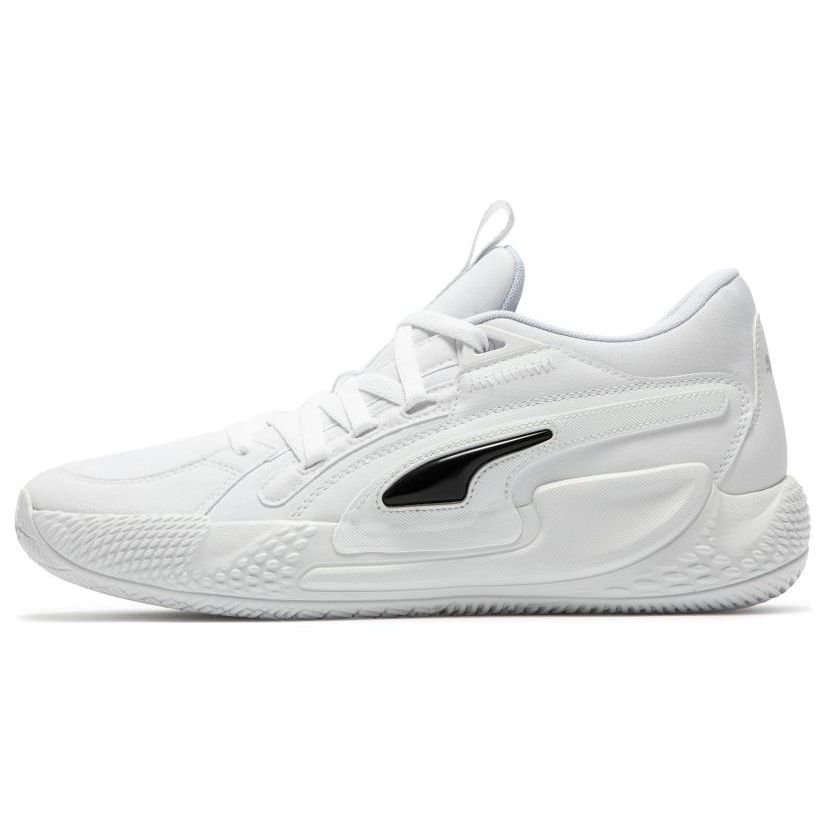 Puma Court Rider Chaos Jewel Fashion Versatile Non-Slip Durable Low-Top Basketball Shoes Men Sneaker White Black 378051-02