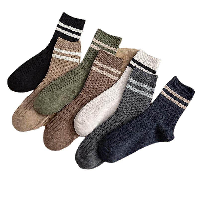 Men's Mid-Calf Socks: Breathable, Sweat-Absorbent, Trendy, Versatile Spring and Summer Footwear