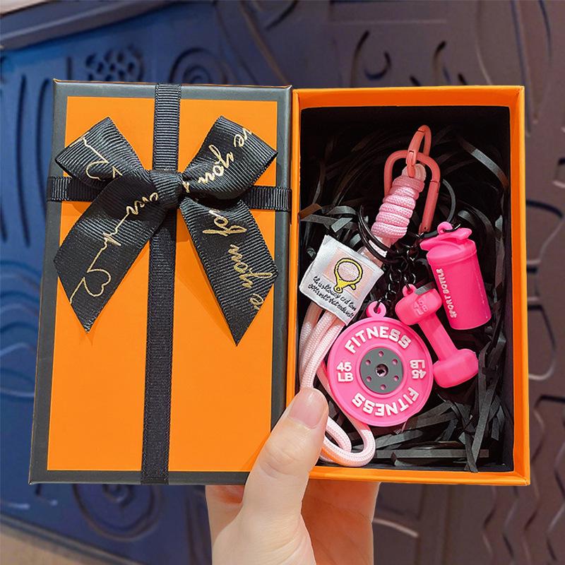 High-Grade Mini Fitness Equipment Keychain Charms & Ornaments