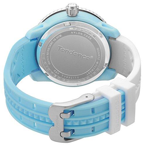 Tendence CRAZY Medium Watch, Blue Dial, Stainless Steel, Mineral Glass, Quartz Movement, 42mm, Women's, White, TY930110 [Parallel Import]