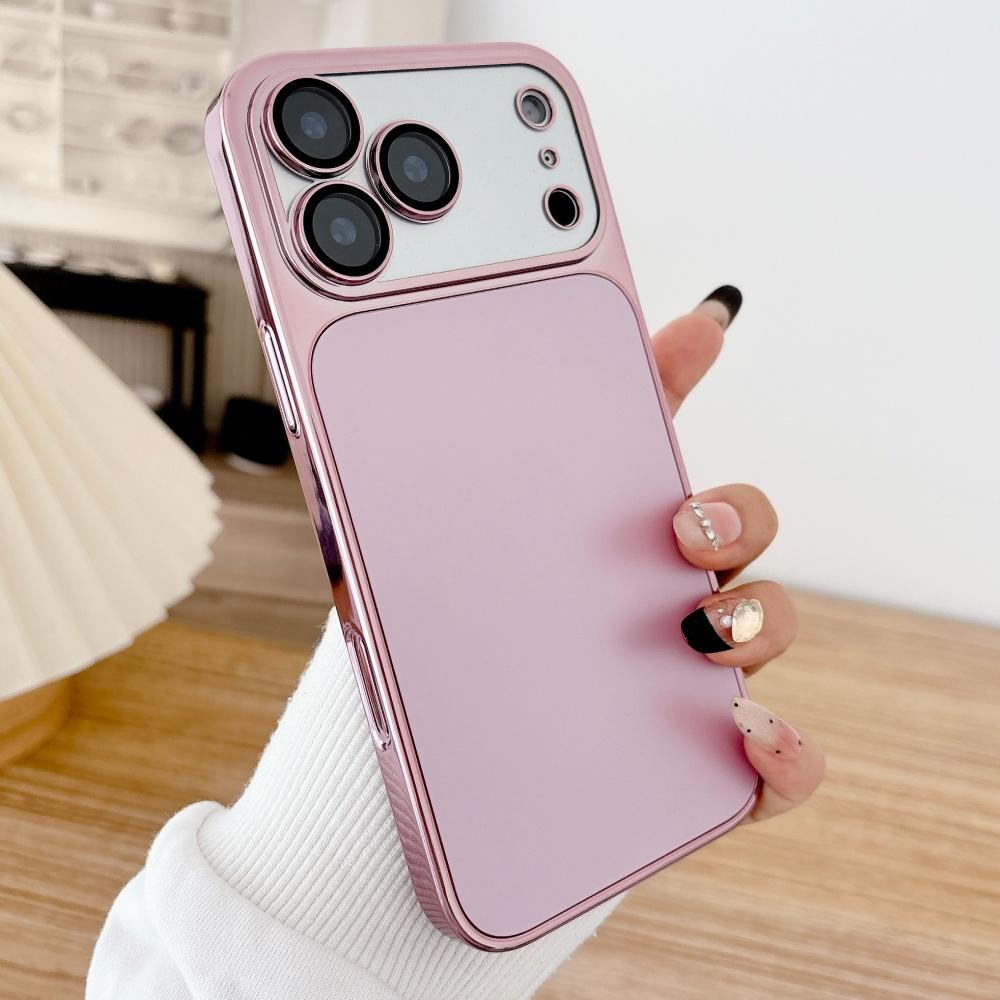 Luxury Plating AG Matte Glass Back Phone Case For iPhone 14 15 16 17 Pro Max Full Lens Camera Protection Shockproof Hard Cover
