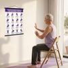 Tai Chi Læringsmateriale Træning Hængende Rulle Plakat, Siddende/Gående Bevægelser Guide, Stor Størrelse Instruktions Vægkunst Højopløseligt Diagram for