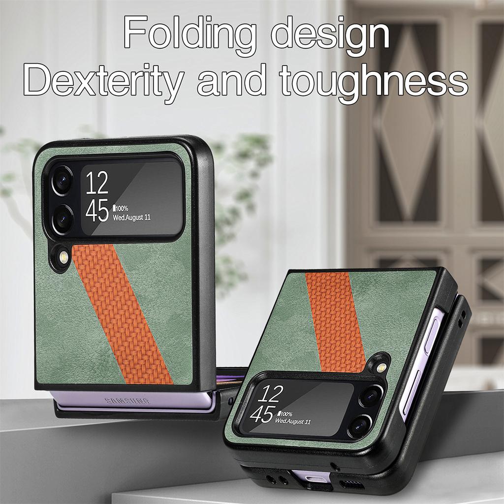 Ultra Thin Matte Leather Fitted Case For Samsung Galaxy Z Flip4 5g Flip 4 Zflip4 Anti -Knock Phone Bag For Samsung Z Flip 4