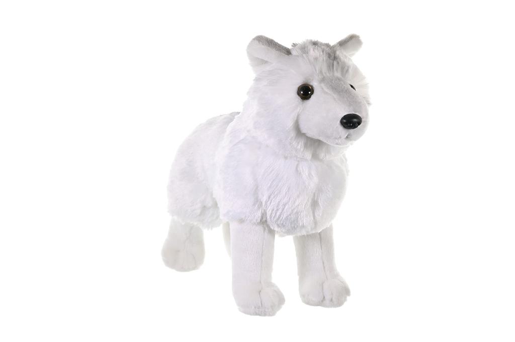 Wild Republic Arctic Wolf Plush Toy, Soft Material, Wild Animal, Gift, Present, Cuddlekins, W12 X D35 X H28cm, 20072