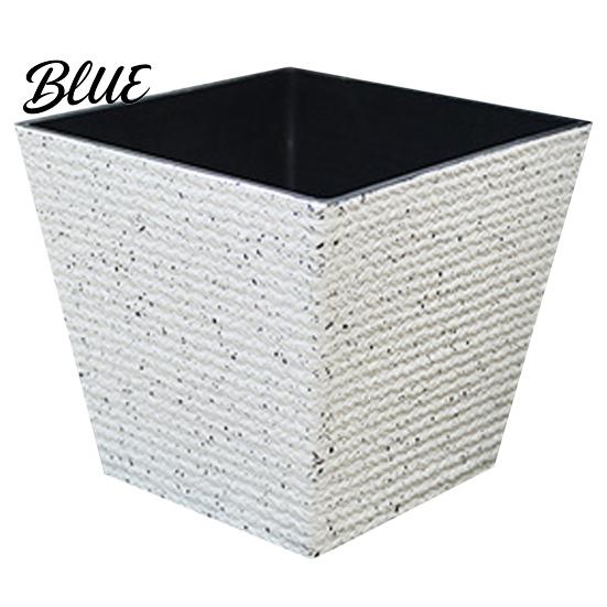 Indoor Outdoor Flower Pot Square Plastic Pot Stone-Look Planter with Drainage Hole Modern Plant Decorative for Plants Living Room Patio Garden