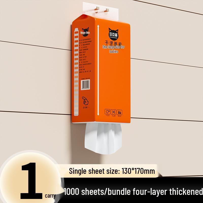 

1000 Sheets Pull-Out Facial Tissues - Large Household Pack for Hand and Toilet Use