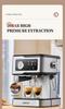 Coffee Machine MK-901 20Bar, Cappuccino Machine with Milk Cream Steam Stick, Semi-automatic Self-service Restaurant Gift