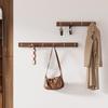 Wall-mounted Clothes Racks Solid Wood Clothes Hanger Hooks Multifunctional Household Coat Hooks Living Room Organization Shelf
