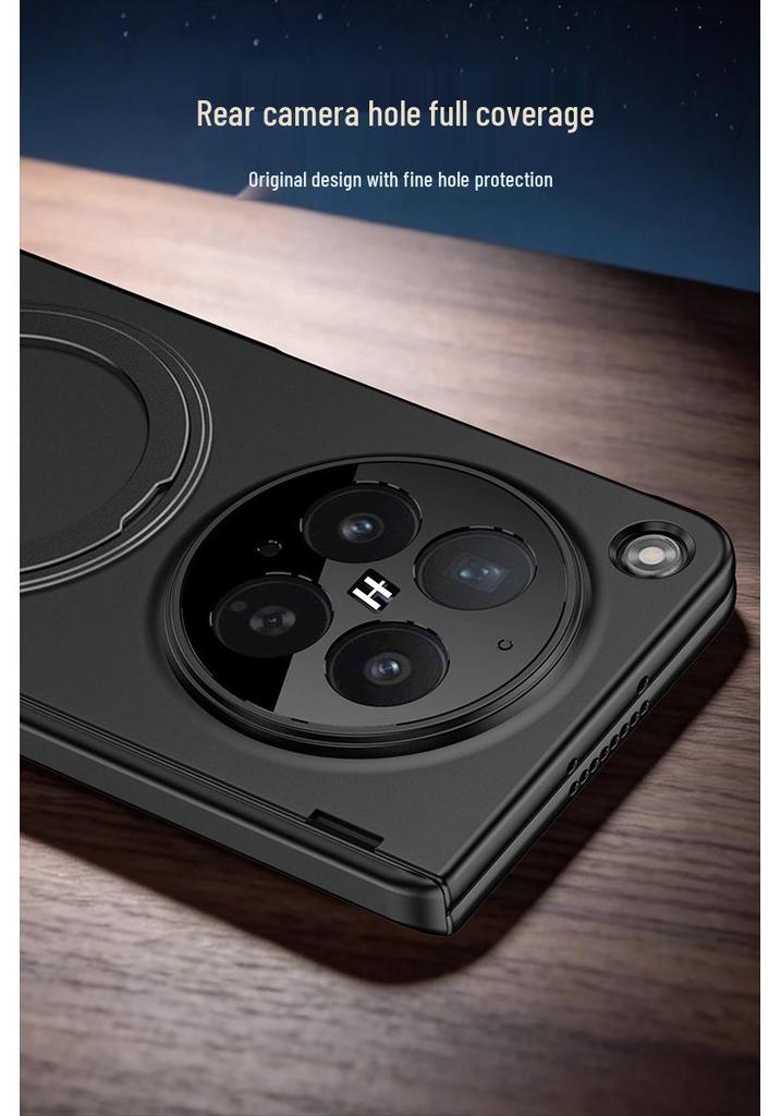 OPPO Find N6 Magnetic Hinge Phone Case with Finger Ring Holder, Wireless Charging, Anti-Peep, Thin & Stylish