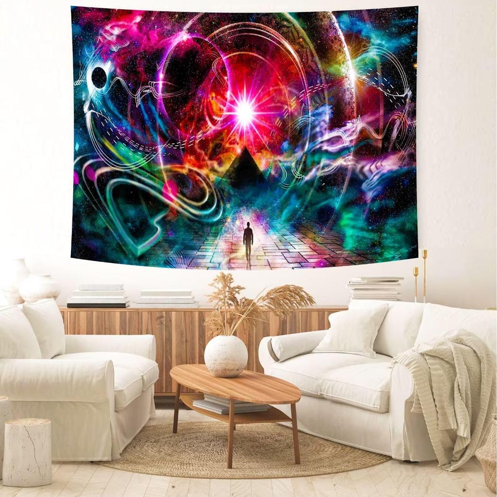 Tapestry Galaxy Universe Starry Sky Wall Hanging Tapestry Milky Outer Space Abstract Psychedelic Nebula Headboard for Bedroom