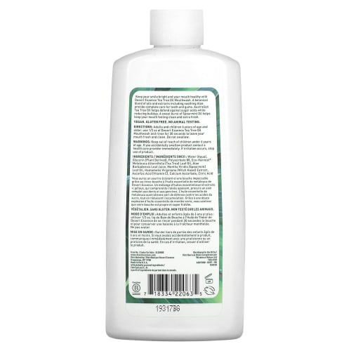 Desert Essence - Tea Tree Oil Mouthwash Spearmint - 8 Fl Oz (240 Ml)