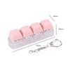Keyboard Key Toy Button Keycap Fidget Keychain Decompression Toys(Pink)