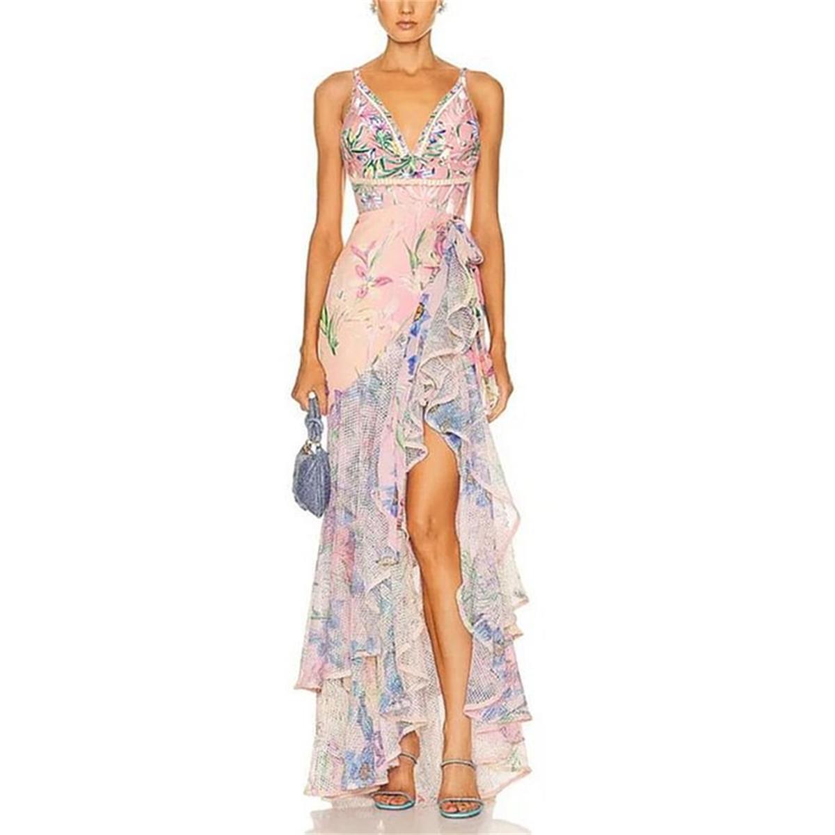 2024 Новый сексуальный купальник женский цельный купальник с цветочным принтом и сетчатый — фото 7