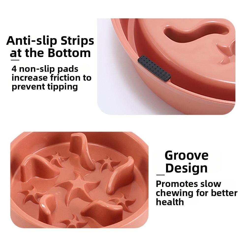 Prevent Choking Slow Eating Dog Bowl PP Material Pet Puzzle Feeder Pet Feeding Bowl  for Dog Cat