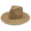 High Quality Panama Straw Fedora Hat With Wide Brim For Sun Protection And Casual Outdoor Style