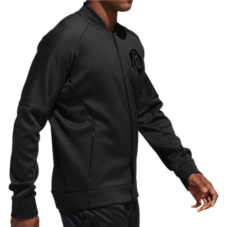 adidas Derrick Rose Značka Logo Potisk V-výstřih Bunda Pánská Bunda Černá CW6898