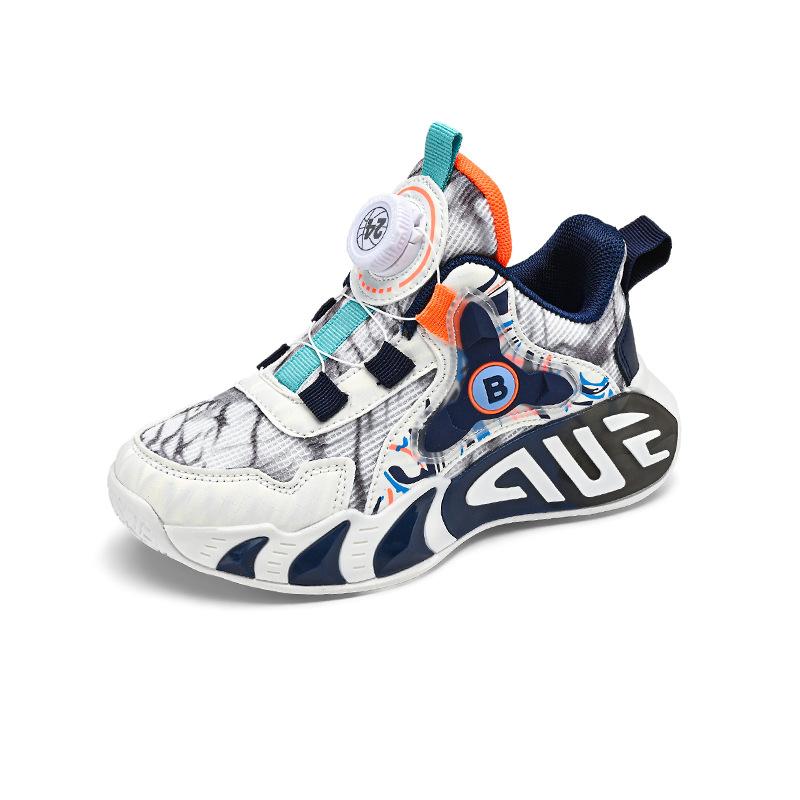 

Sneakers Girls Rotary Buckle New 2025 Casual Running Shoes Mesh Shoes Student Shoes Middle-aged Older Children Summer Boys 39 yards/24.5cm джинсовый синий