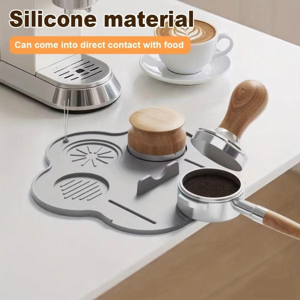 Silicone Material Coffee Tamper Mat Cat Paw Shaped Coffee Powder Press Seat  Coffeeware