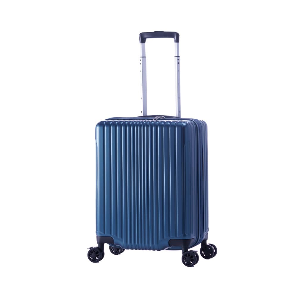 

Валіза FiL Pake із функцією розширення, застібкою-блискавкою, матова, темно-синя, 40 л, розширена, 48 л, 3 ночі, 4 ночі, 4 колеса [Asia Luggage] ALI Carry-on