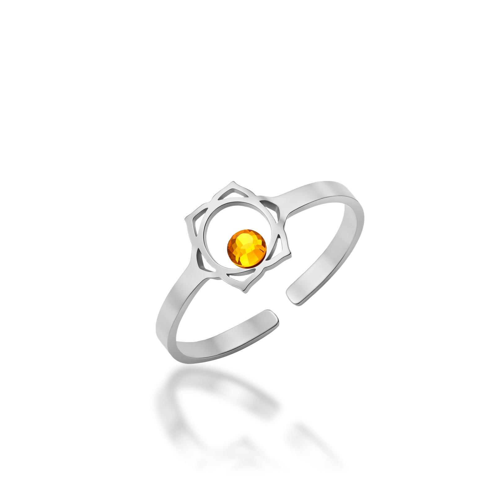 Chakra Open Rings for Women 7 Chakra Adjustable Ring with Zircon Meditation Jewelry Spiritual Yoga Rings for Women resizable